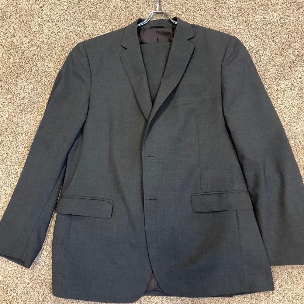 JB Britches Men’s Wool Charcoal Grey Suit Size 44L
